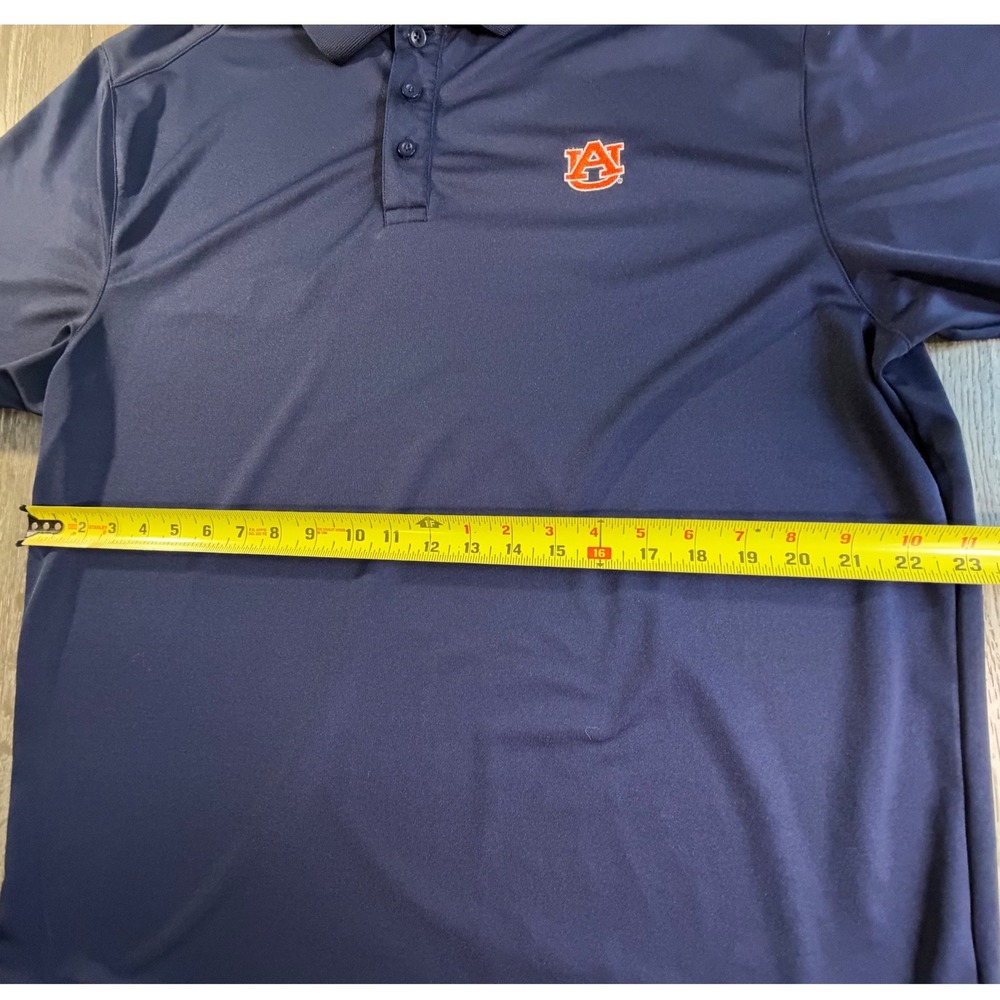 Under Armour Polo Shirt Mens XL Navy Auburn Tigers HeatGear Loose Fit - Picture 3 of 6